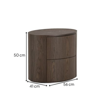 Bedside Miroto – Walnoot