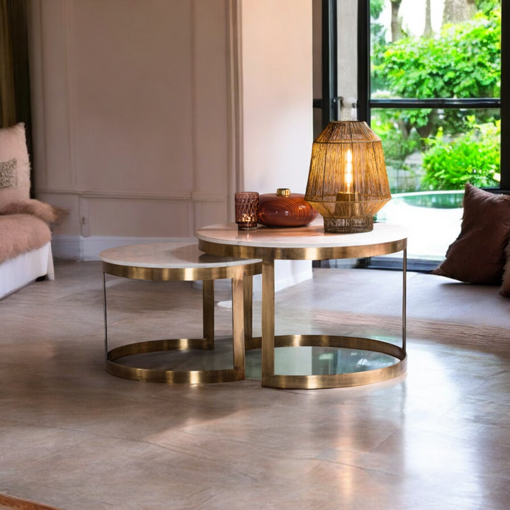 SALONTAFEL MARMER WIT